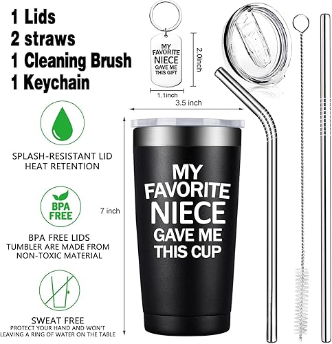 Miniatura 2 de BIRGILT Regalos para tía de sobrina, regalo para el día de la madre para tía, regalo de cumpleaños, regalos de Navidad para tía, mejores tías, vaso