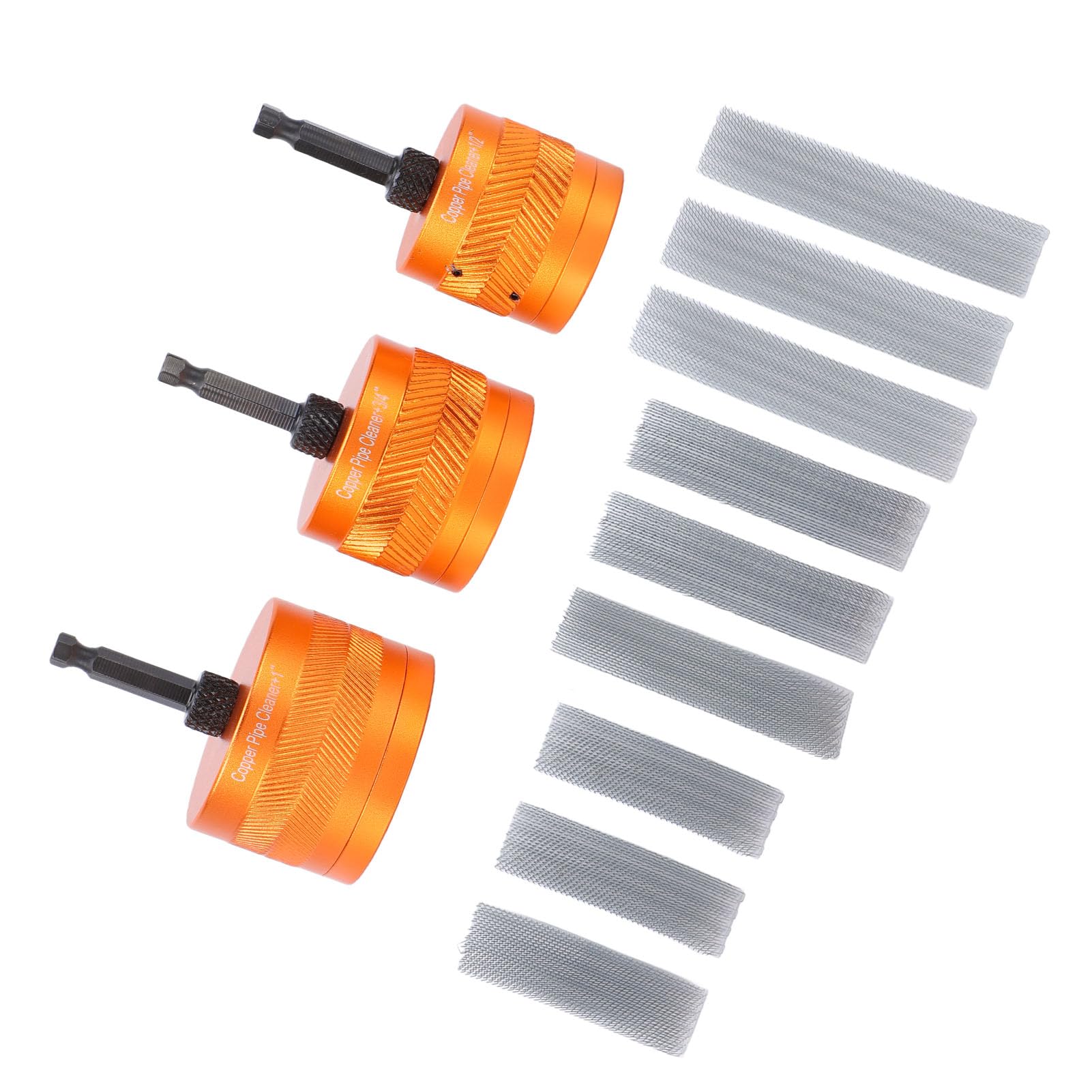 Brosses de nettoyage de tuyaux en cuivre en alliage d'aluminium pour perceuse