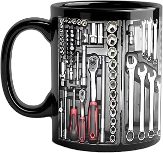 Tool Box Coffee Mug,Unique Gift Mug,Funny Coffee Mugs Toolbox,Cute Mechanics Gifts,Practical Tool Kit Mugs,Double-Sided Design