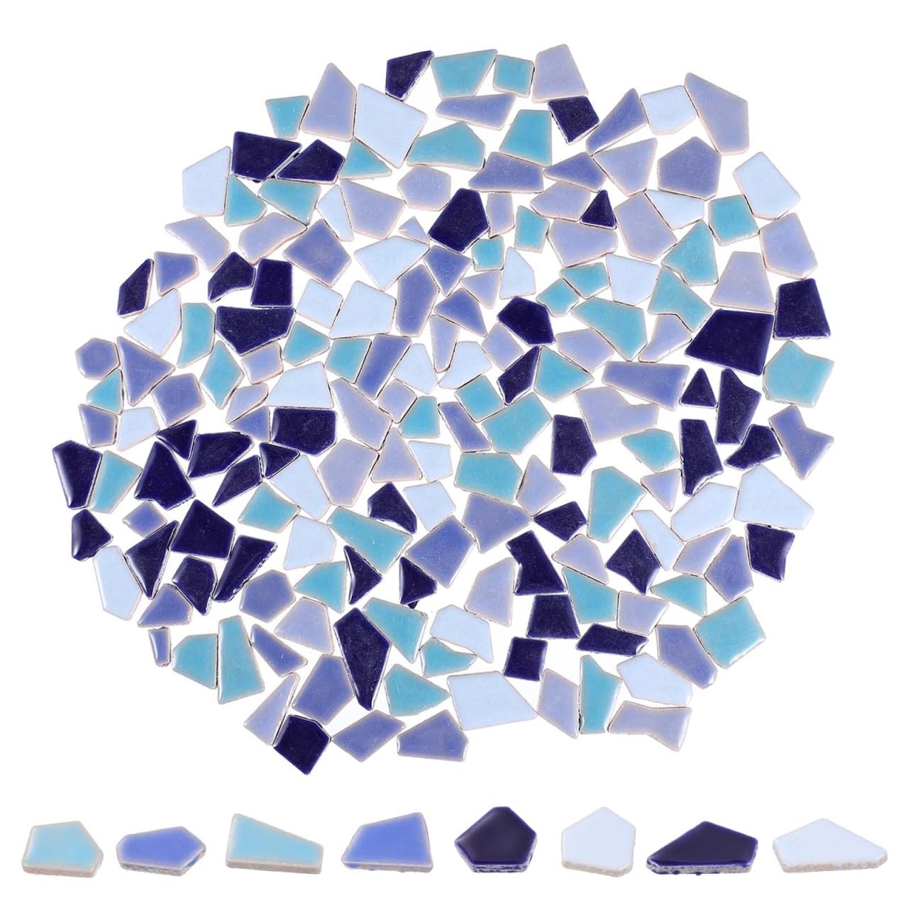 Piezas de mosaico cerámico irregular Didiseaon y piedras de partículas para bricolaje casero