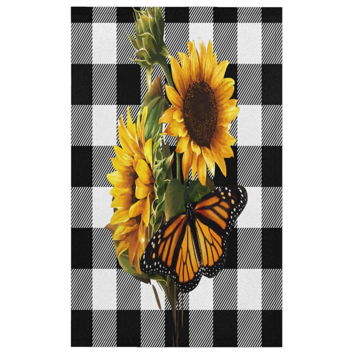 Set Di 4 Strofinacci Da Cucina Con Stampa Girasole - Asciugatura Rapida, 40x60 Cm - Foto 11