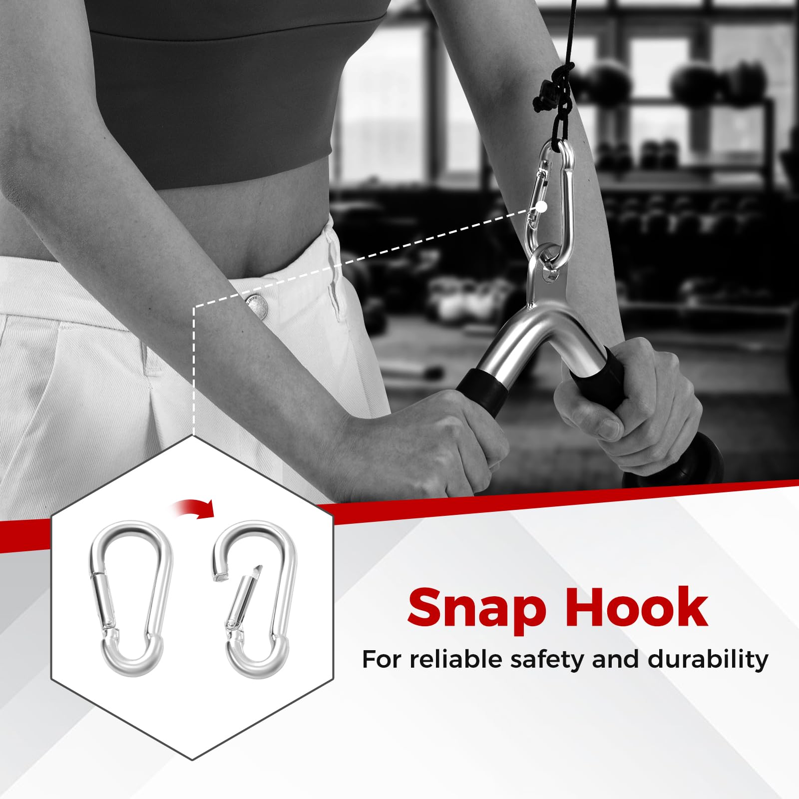 KOMFOTTEU 3 accessoires voor kabelmachine, Pulley driehoek voor sportschool, sporthandgrepen, multifunctionele set met triceps-touw, V-handgreep, training in de sportschool KOMFOTTEU 3 accessoires voor kabelmachine, Pulley driehoek voor sportschool, sporthandgrepen, multifunctionele set met triceps-touw, V-handgreep, training in de sportschool
