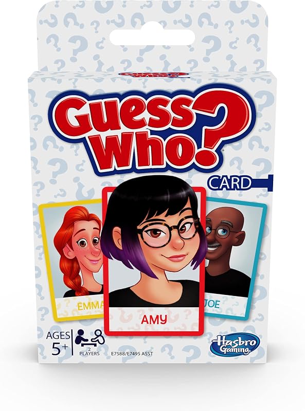 Guess Who? Card Game for Kids, 2 Player Guessing Game, Fun Summer Activities, Vacation Travel Essentials, Ages 5+