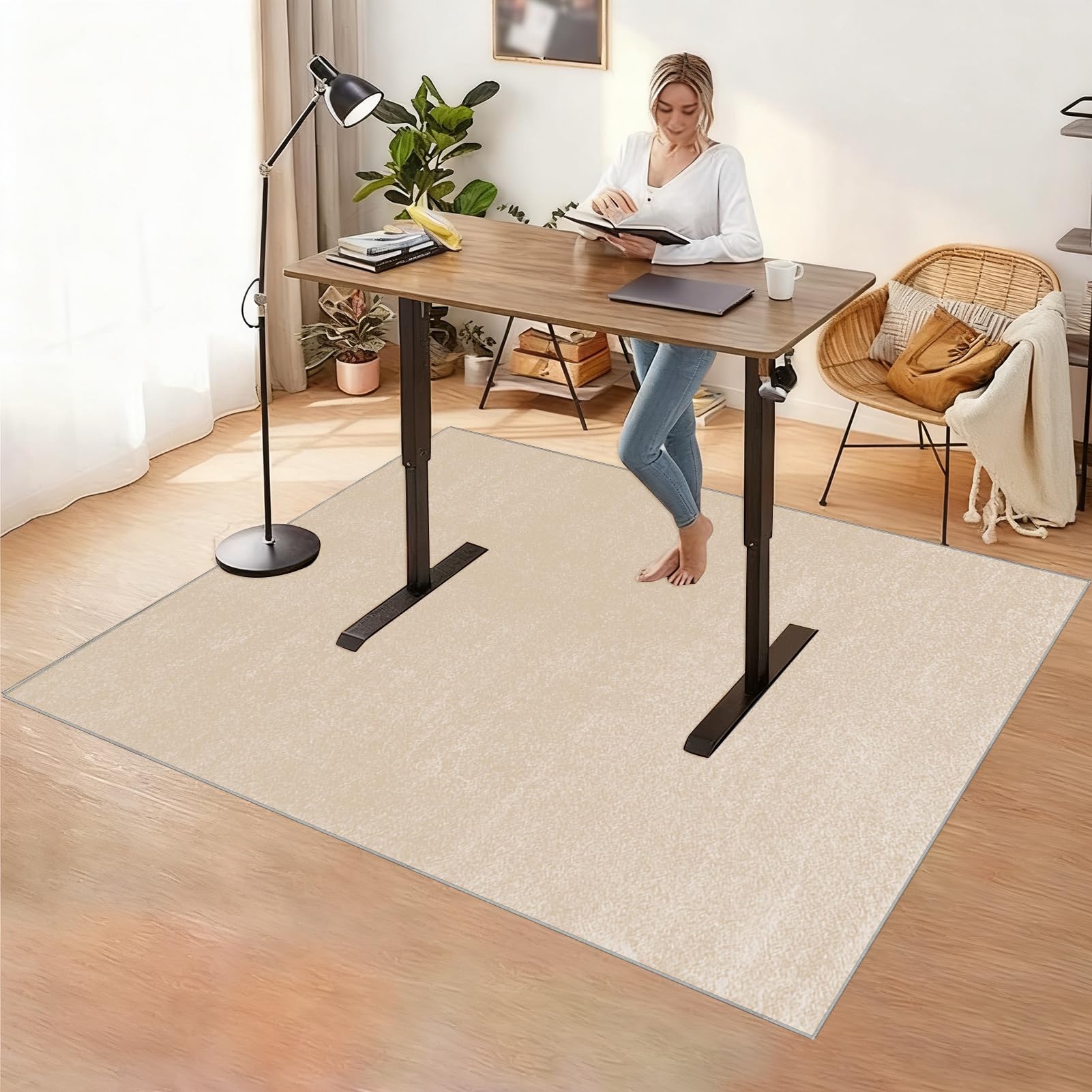 Heavy Duty Office Chair Mat for Carpet, Non Slip Floor Protective Mat for Chairs Mat Desk Chairmats Carpet Protector Chair Mat, Hard-Floor Chair Mats, Floor Mat for Office Chair 200 x 250 cm