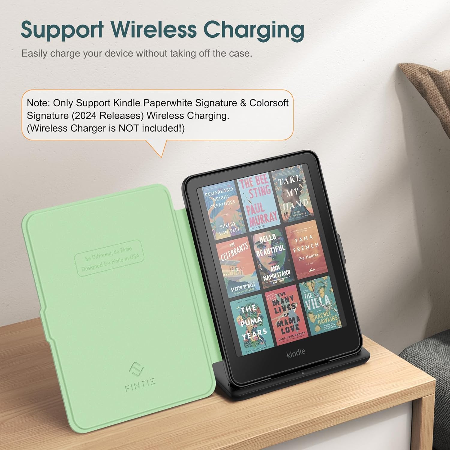 Fintie Case for 7" All-New Kindle Paperwhite 12th Generation 2024 and Kindle Colorsoft Signature Edition, Book Style Folio Durable Vegan Leather Case + Slim Lightweight Shell PU Leather, Auto Sleep/Wa