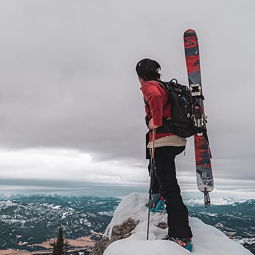 Miniatura 2 de Bastones de senderismo de aluminio, cierres ajustables rápidos, mango cómodo, correa acolchada, cestas de nieve, bastones adecuados para senderismo,