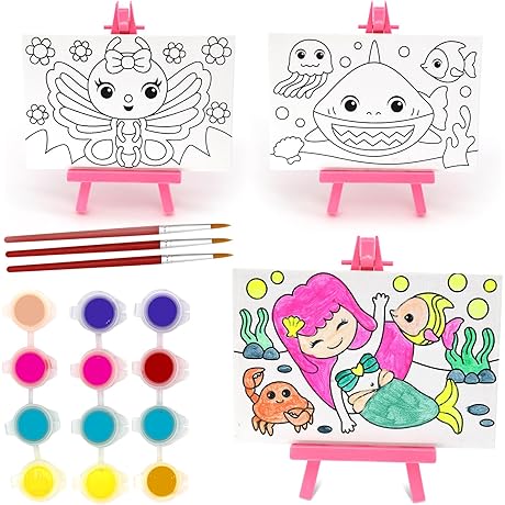 VKPI Mini Canvas and Paint Set for Kids: Unleash Creativity and Make Valentine's Day Special