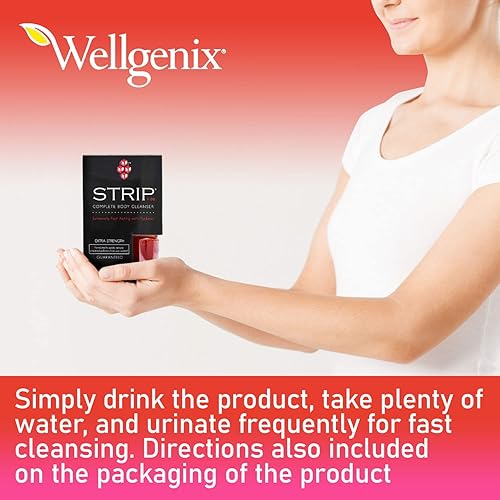 Miniatura 5 de Wellgenix Strip Natural Detox Cleanser Fruit Punch Concentrado Extra Strength 1oz (paquete de 2)