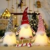 KAHF 2PCS Christmas Gnomes Decorations and Christmas Decorations Indoor Lighted - 12 Handmade Swedish Santa Gnomes Plush Cute Christmas Decor Elf Gift Xmas Table
