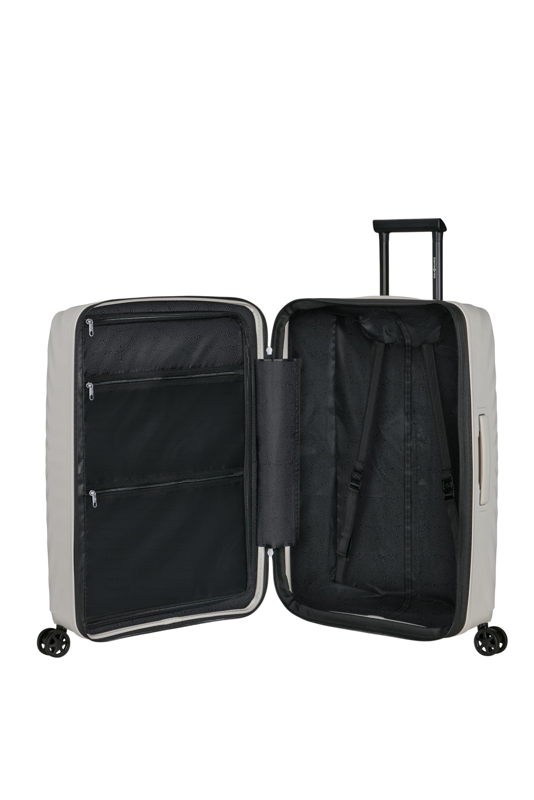 Samsonite Neo Flux - Spinner M, Valigia espandibile, 68 cm, 86/96 L, Beige (Warm Neutral)