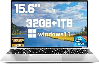 2026 Laptop Compatible with Windows 11, 16GB RAM 512GB SSD, 1080p FHD Display, Backlit Keyboard, Fingerprint, Webcam, Mini-HDMI, WiFi5, Bluetooth, TF Card Slot, USB 3.2
