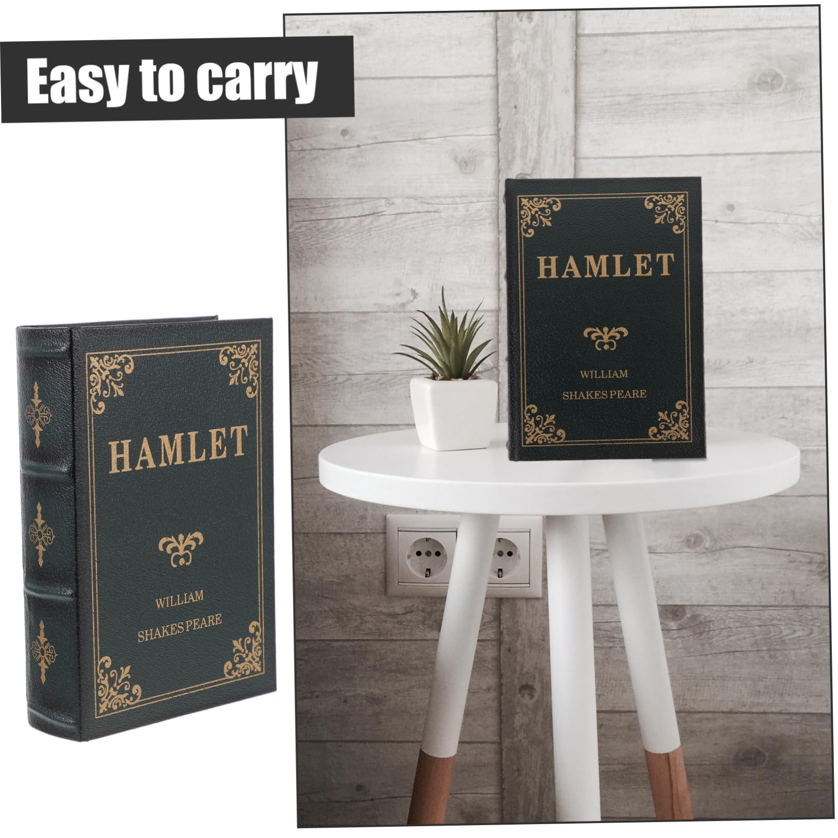 TOPPERFUN Imitation Book Decoration Gifts for An Anniversary Home Decor Book Shelves Bookends for Shelves Farmhouse Rustic Book Prop Book Storage Organizer Artificial Book Box - Image 2