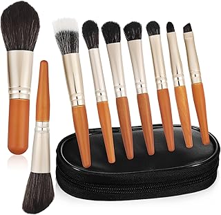 Beaupretty 9pcs Travel Makeup Brush with Stor...