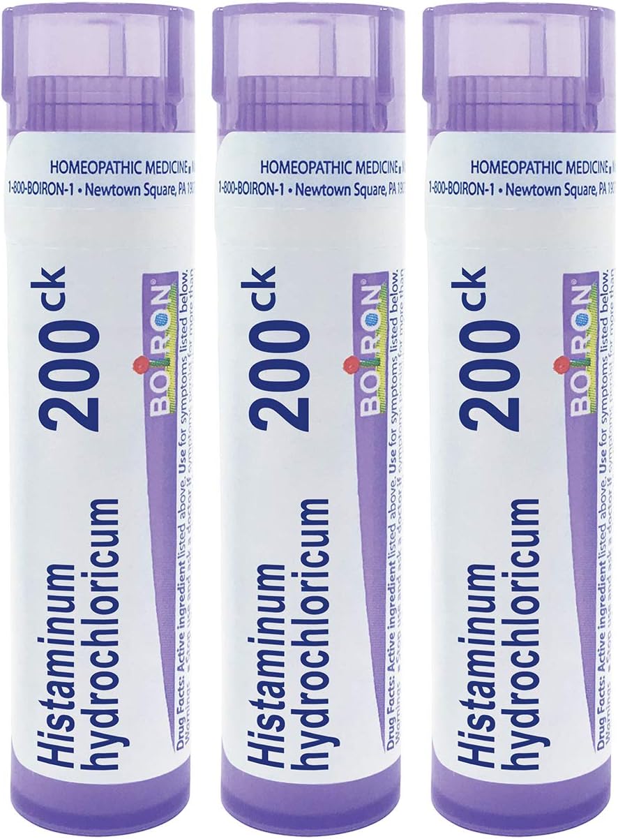 Boiron Histaminum Hydrochloricum 200Ck Homeopathic Medicine for Allergies - Pack of 3 (240 Pellets)