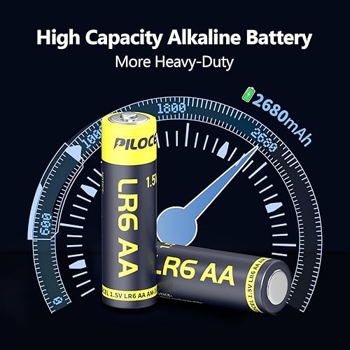 Miniatura 4 de PILOCEL Paquete de 8 pilas AA alcalinas doble A, batería LR6 de alta capacidad de larga duración, duración de 10 años de vida personal para PC Mouse
