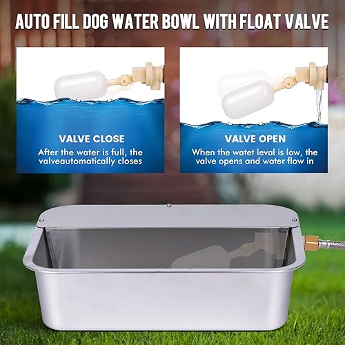 Miniatura 5 de Dispensador automático de agua para perros, dispensador de agua para exteriores, 3 galones, para razas grandes, tamaño XL, de llenado automático,