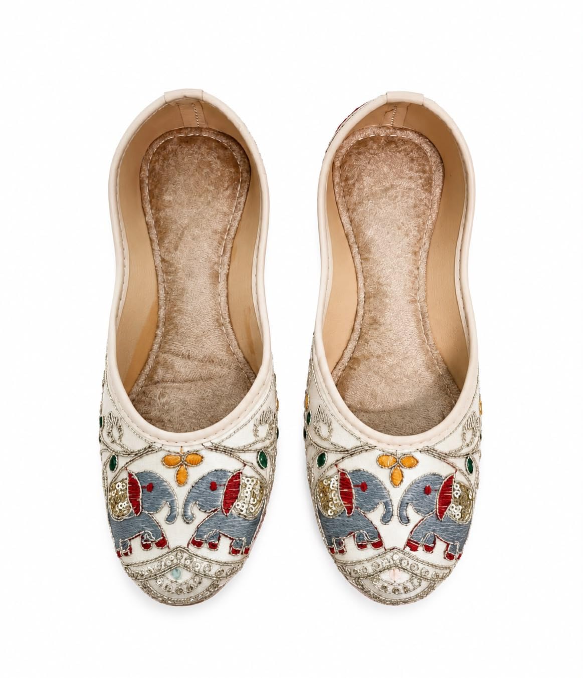 New Women Jutti & Mojari Punjabi Handmade Work Jutti | Fancy Jutti| |Girlish Jutti|New Hathi 3 Punjabi Jutti with Elephant Embroidery-picture-56