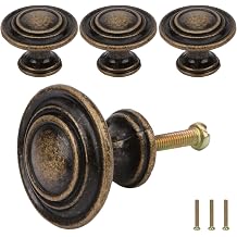 4 Pcs Oil Rubbed Bronze Cabinet Knobs with Screws Antique Copper