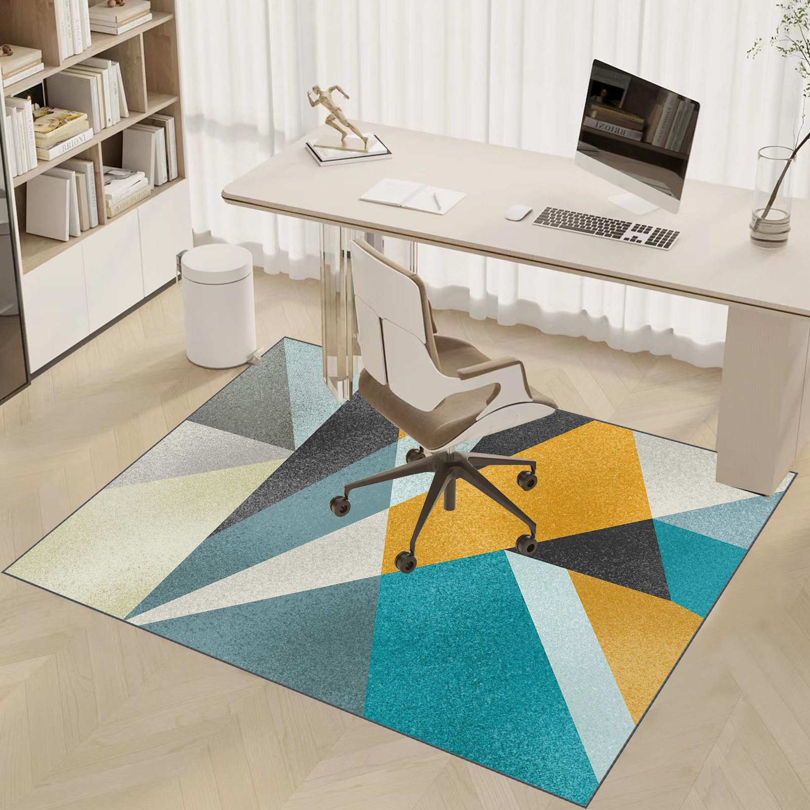 Gaming Bürostuhl Stuhlmatten, Bodenschutzmatte Bürostuhl Unterlage Kratzfest, Bodenschutz Gaming-Stuhl-Unterlage Anti-Rutsch, Schreibtischstuhl Unterlage für Laminat 90 x 140 cm