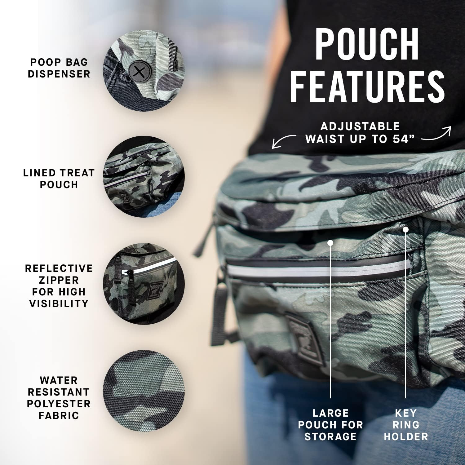 Canada Pooch Everything Funny Pack Camoo for Dogs, Green