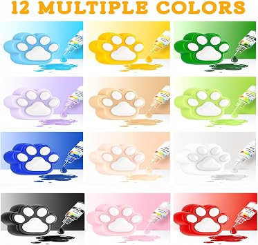 Silicone Pigment, 12 Colors for Taba Squishy & Liquid Silicone | 12 vivid colors with strong tinting, even dispersion, smooth flow, and heat-stable color for mold making