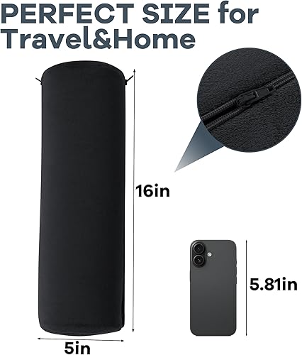 Miniatura 2 de ROYALAY Almohada cervical redonda para dormir, incluye 2 almohadas cervicales de media luna, almohada de espuma para reducir el dolor, almohada