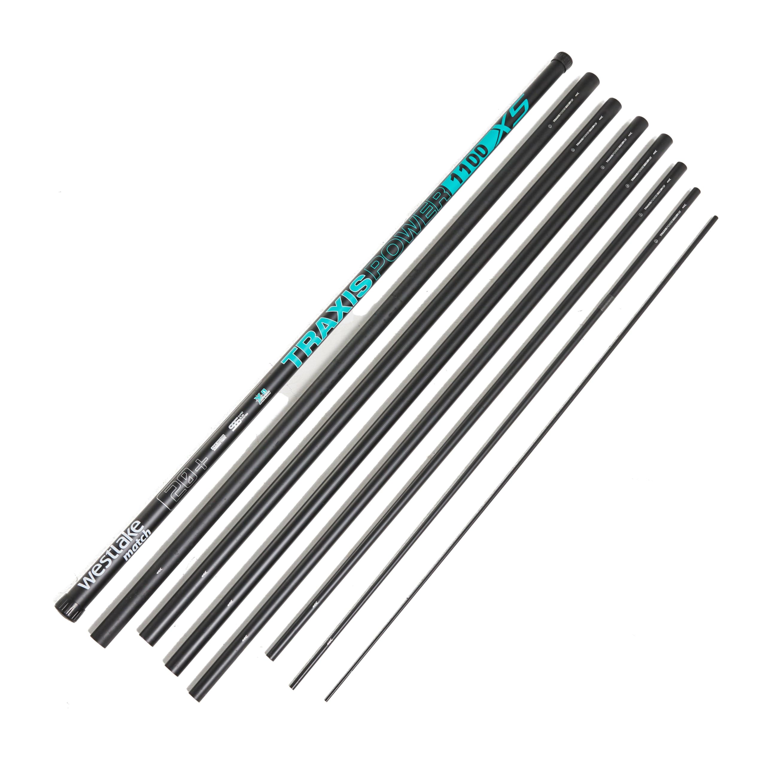 Westlake Traxis Power 11m Fishing Pole, Japanese Carbon, Slim Responsive Action, Arrow Point System, with Spare Power Top and Carry Bag