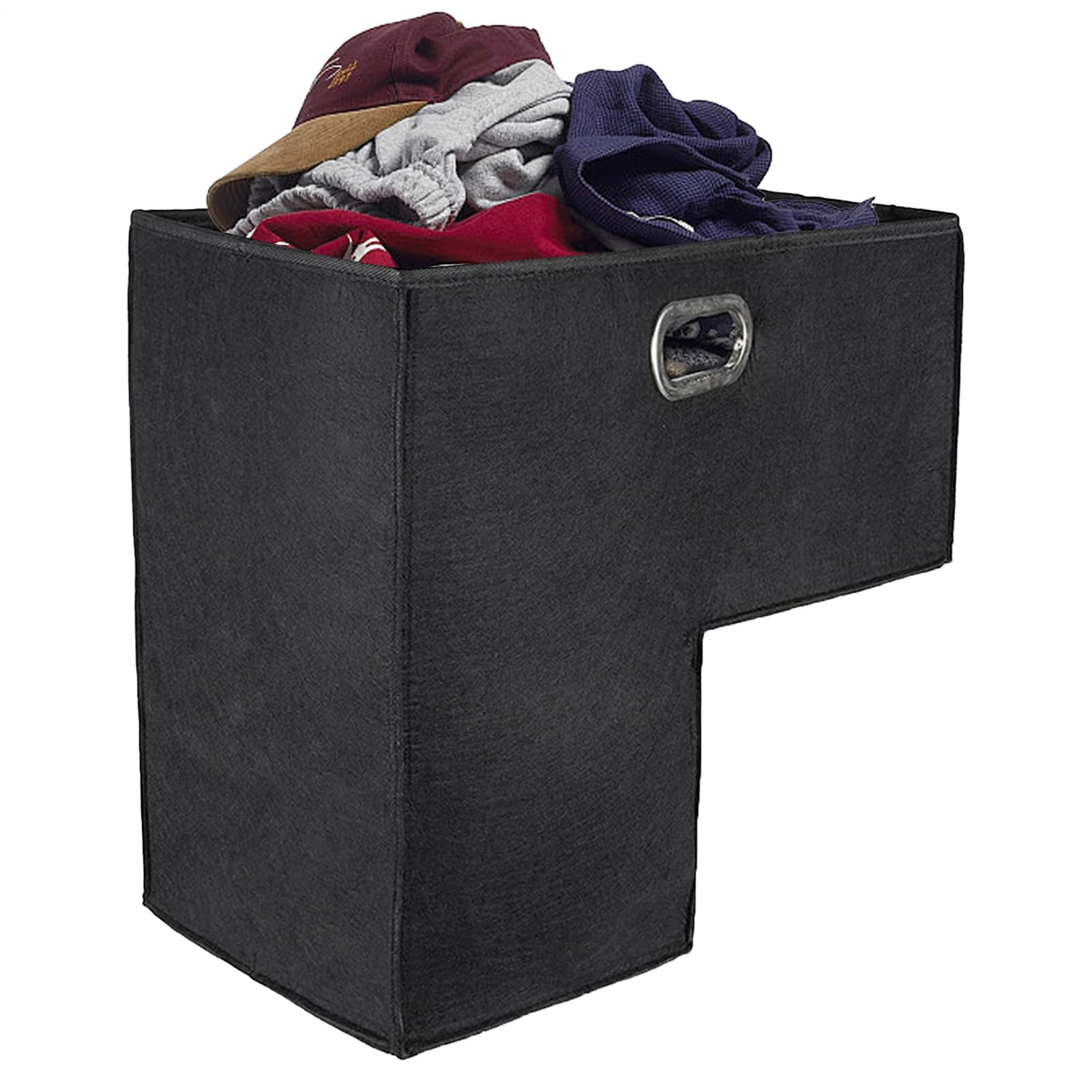Mrku Black Basket Storage Box Kitchen Folding Staircase Step,Step,Toy Organizer,Felt For Toys,Laundry,Household Items