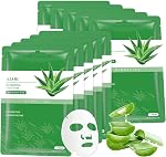 Hyaluronic Acid Face Masks Skincare, Hydrating Face Mask, Facial Mask for All Skin Types - Hydrates & Moisturizes Skin, Daily Face Sheet Mask for Women, Pack of 10