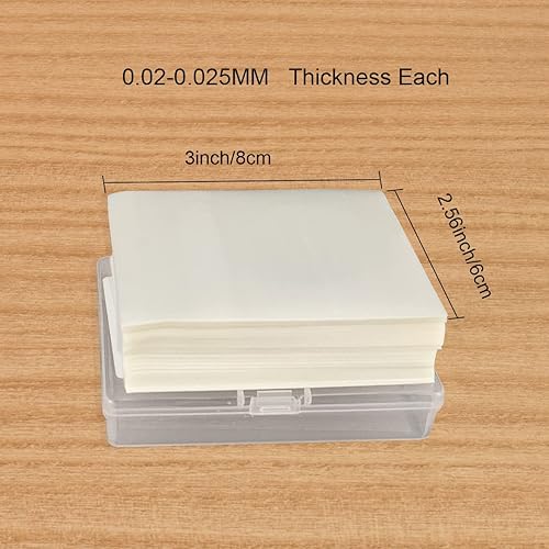 Miniatura 4 de 1000 hojas de papel de arroz comestible para hacer dulces y chocolate, papel de arroz glutinoso, 2.36 x 3.15 pulgadas (2.4 x 3.1 in)