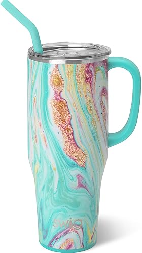 Miniatura 1 de Swig Life Mega taza de 40 onzas, vaso de 40 onzas con asa y pajilla, apto para vasos, apto para lavavajillas, vaso térmico extragrande, vaso térmico