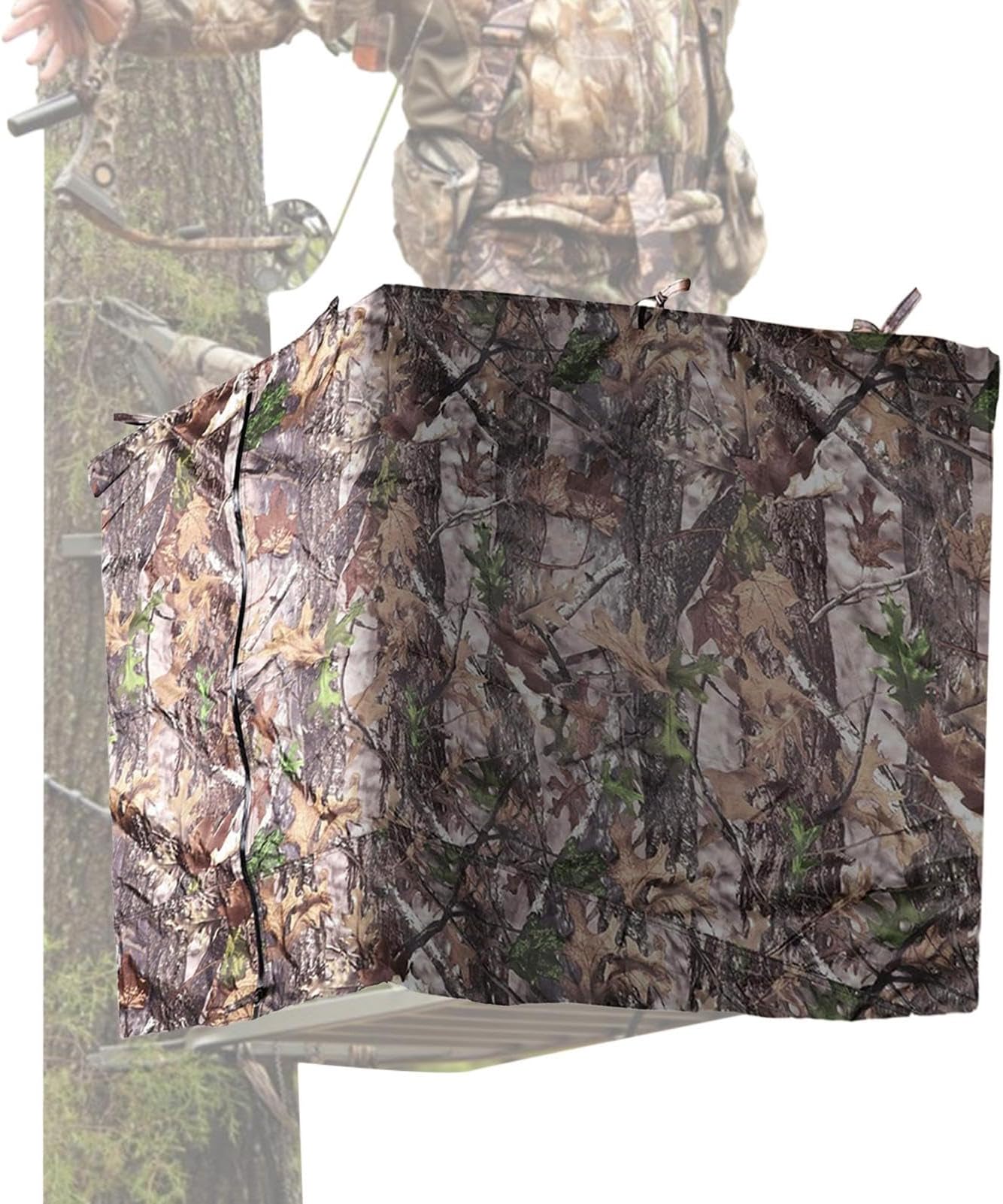 Kasmole Tree Stand Blinds, Invisible Hunting Tree Stand Covers Deer Blind Kit, Weatherproof Deer Stand Cover Tree Ladder Stand Blind Kit for Outdoor Hunting