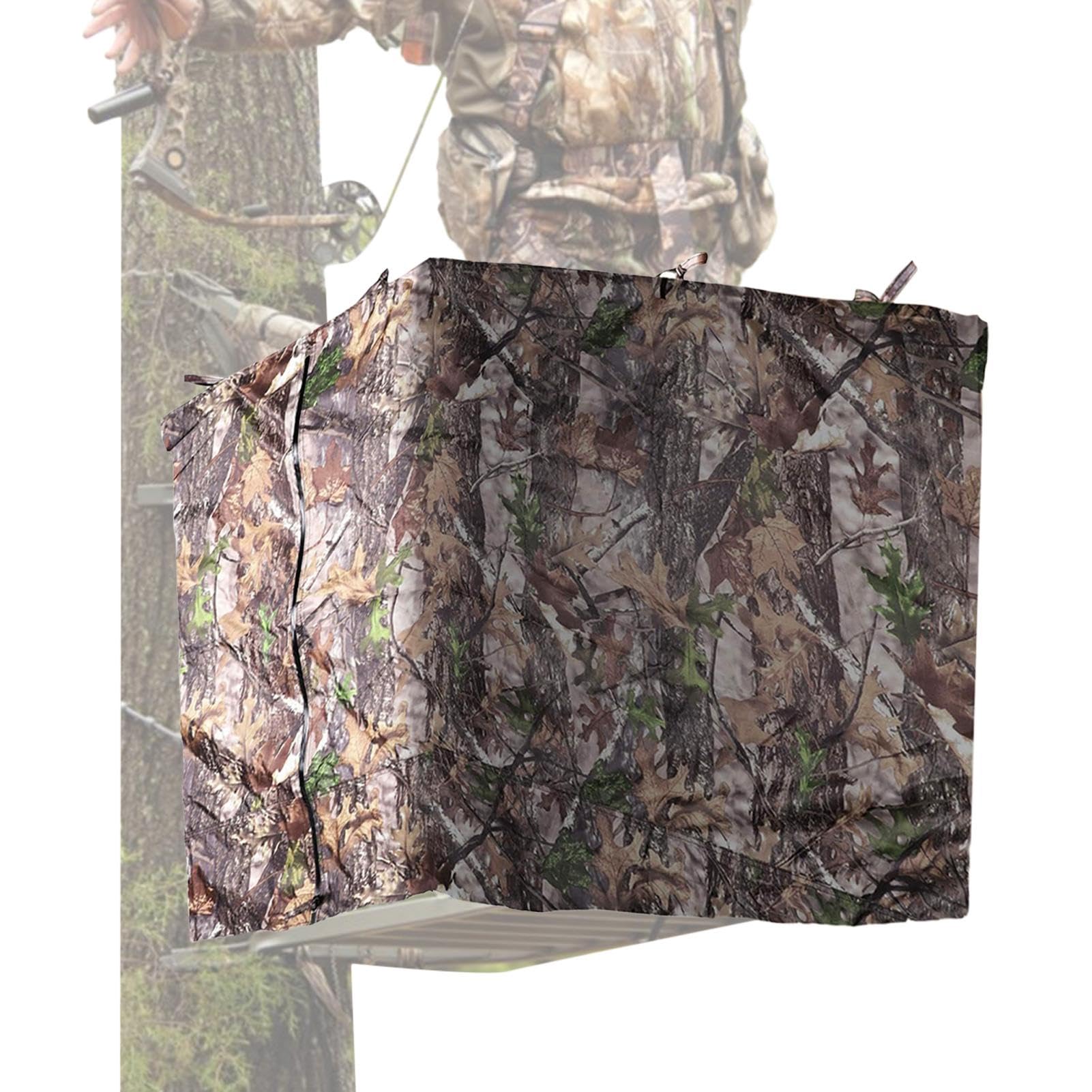 Kasmole Tree Stand Blinds, Invisible Hunting Tree Stand Covers Deer Blind Kit, Weatherproof Deer Stand Cover Tree Ladder Stand Blind Kit for Outdoor Hunting