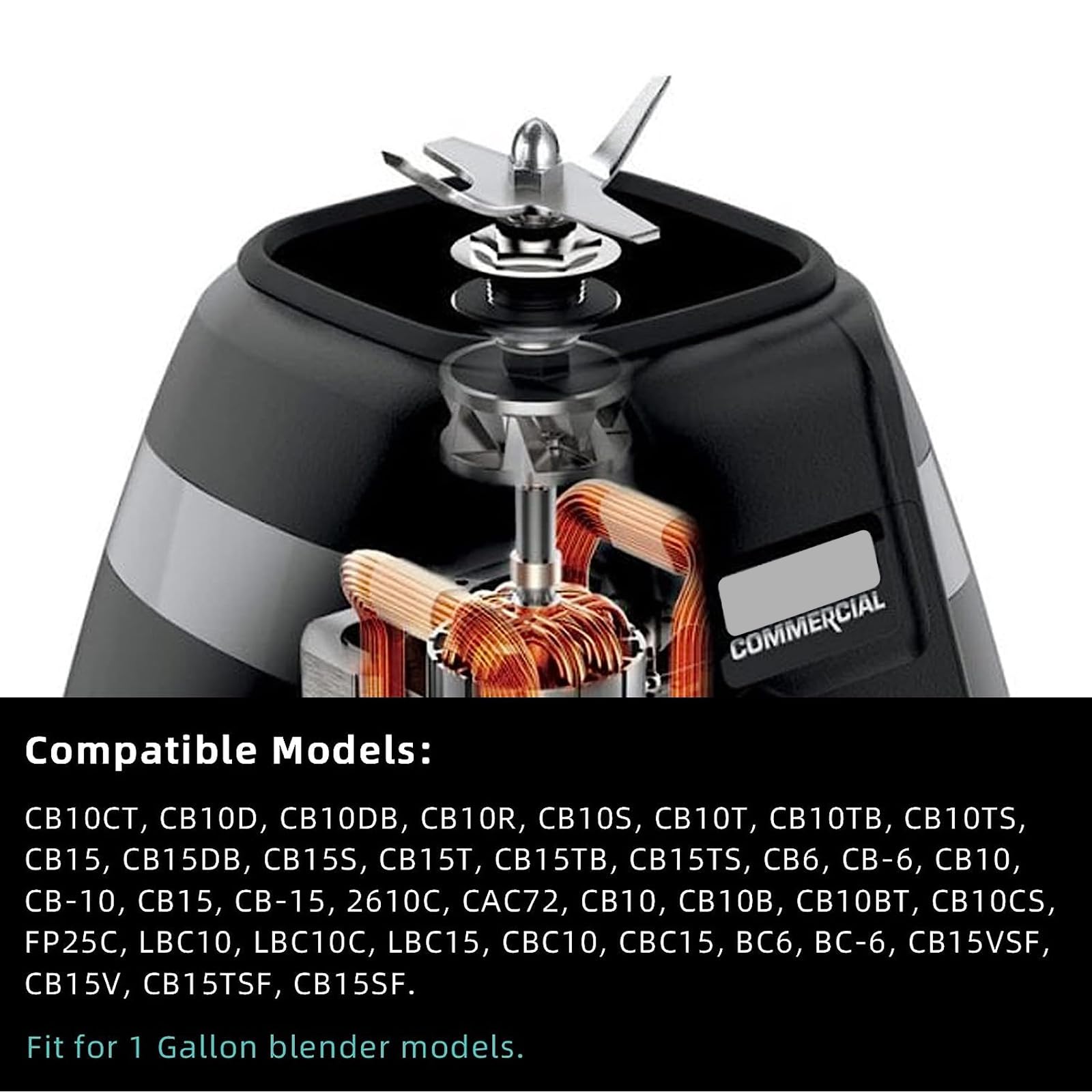 Conjunto de corte de licuadora 501838 502977 502975 18396 018396 501920 para CB10DB CB10R CB10S CB10T CB10TS CB15 pieza comercial de acero inoxidable montaje de corte montado comercial