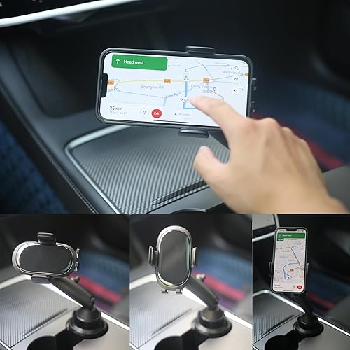 Miniatura 7 de Soporte de teléfono para Tesla Modelo 3Y, soporte de teléfono por gravedad, agarre automático, plegable para accesorios Tesla 2024