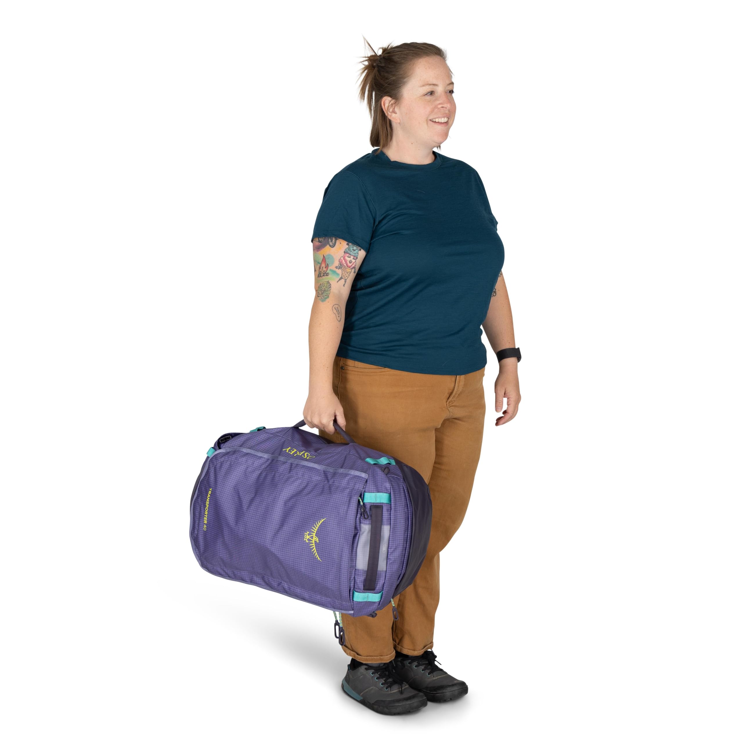 Osprey Transporter – Sac de Voyage 40 L, Menthe givrée, Menthe givrée/Gris Soundwave, Menthe givrée/Gris Soundwave, Sac de Sport