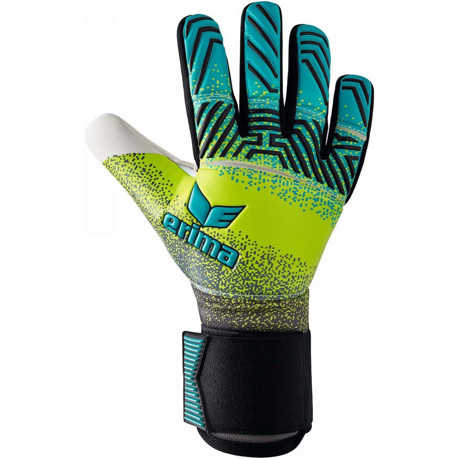 Erima Unisex Jugend FLEX RD Robusto Torwarthandschuhe (7222003), petrol/lime/schwarz, 4
