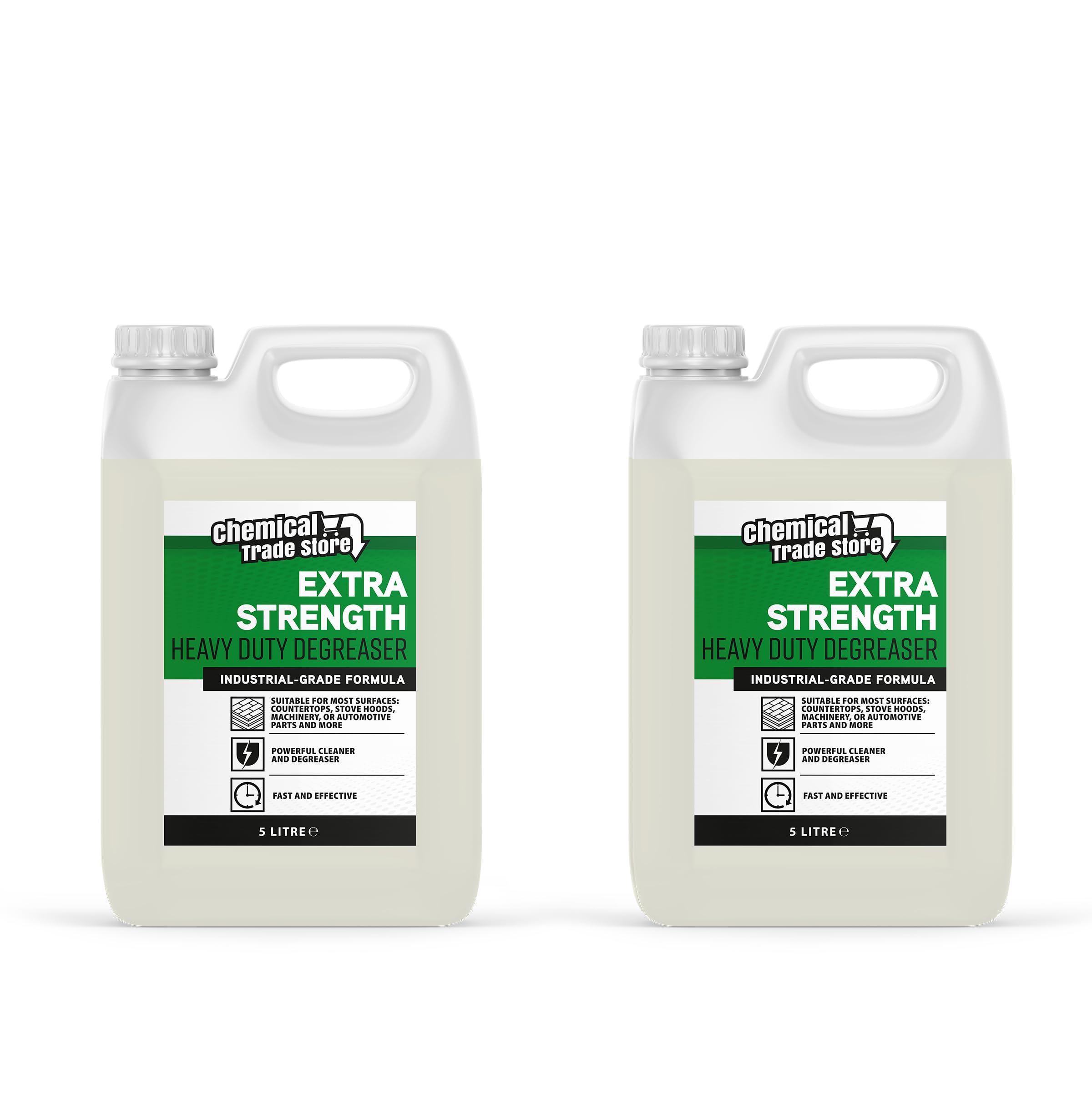 Chemical Trade Store – Heavy Duty Cleaner & Degreaser 2 x 5L – Industrial Strength Multi-Purpose Grease Remover for Kitchens & Workshops