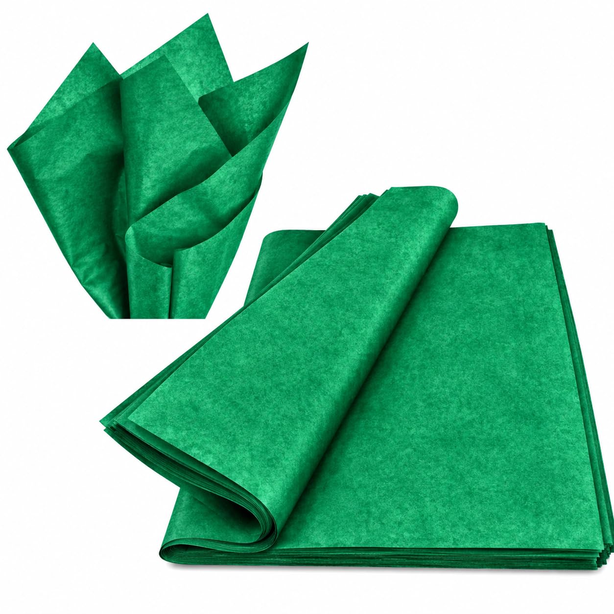 PMLAND Green Tissue Paper, 100 Sheets, 20 x 15 Inches, Gift Wrap &amp; Crafts