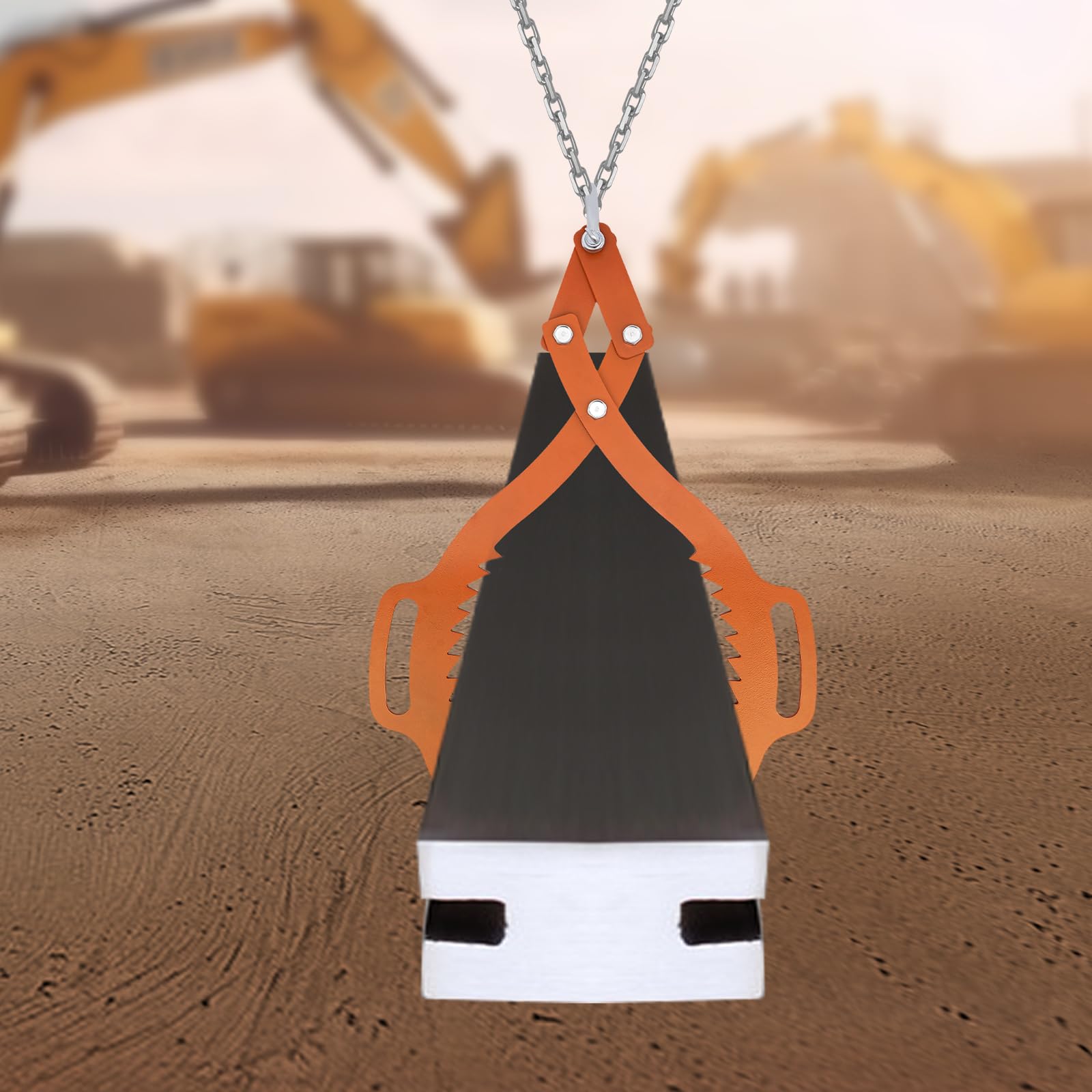 Pince forestière en acier au carbone, pince à dos avec force de traction de 1000 kg pour troncs d'arbres jusqu'à 635 mm pour différents troncs et barres (orange)