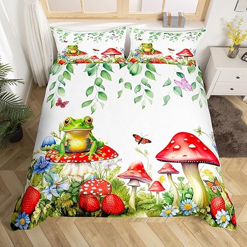 Miniatura 7 de Funda de edredón de gnomo de girasol tamaño Queen juegos de cama de flores amarillas para niños decoración de dormitorio funda de edredón geométrica