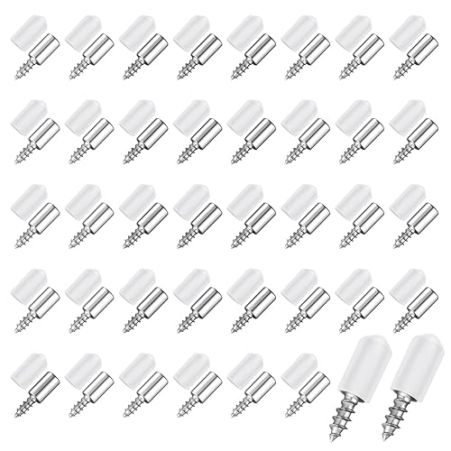 40 clavijas de soporte para estante, tornillos autorroscantes, soporte laminado para gabinete, pasador de soporte de estante con funda blanca,