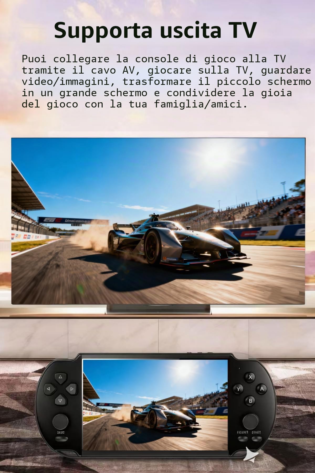 CZT 5,1 Pollici Console per Videogiochi Retrò Giochi Integrati Diversi Emulatori Video Musica E-book Giochi Ortatili Console con uscita TV Lettore MP3/4 Regalo di Compleanno/Natale