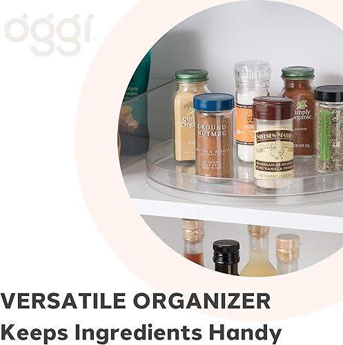 Miniatura 4 de OGGI Organizador Lazy Susan de 11 pulgadas para cocina, despensa, organización y almacenamiento. Ideal como estante giratorio para especias y