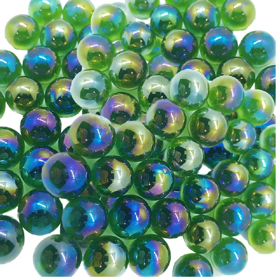 30 Billes Pépites En Verre 16mm - Collection Tri-couleurs - Jeu Traditionnel