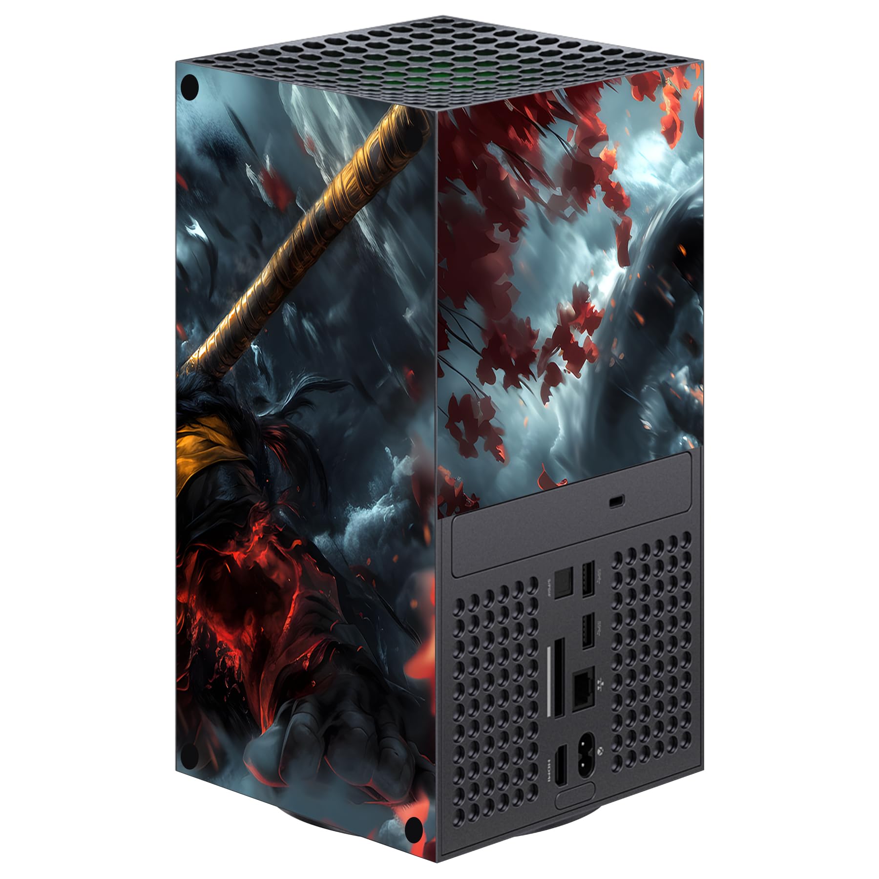 playvital Autocollant Manette pour Xbox Series X Accessoires Protection,Stickers pour Xbox Series X Console Skin-Tempête de Nuages Wukong