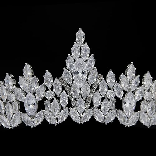 Miniatura 4 de Tiaras nupciales de circonita cúbica para boda, concurso, graduación, cumpleaños, coronas de membrillo pequeñas, dulce de 16, accesorios para el