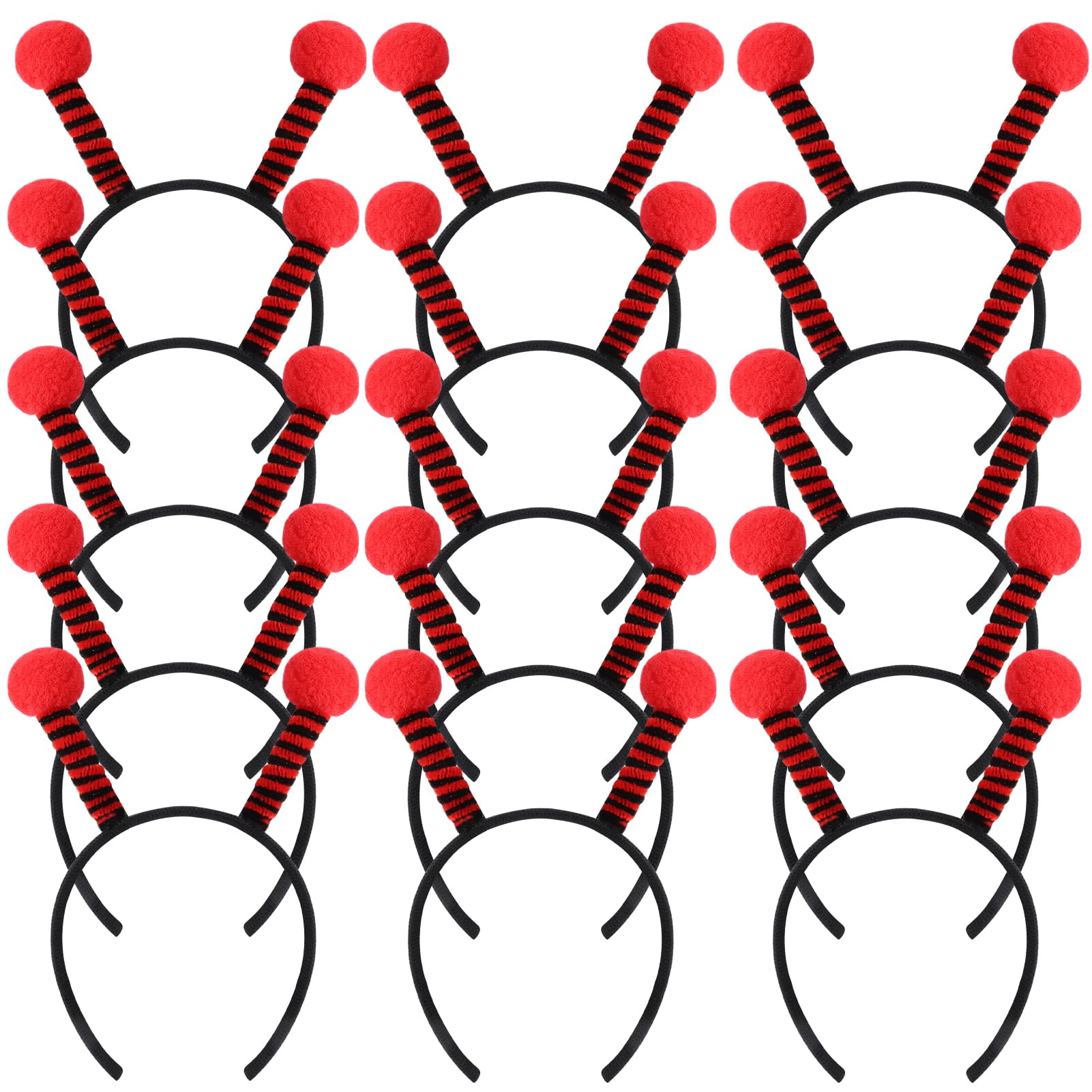 15pcs Party Bee Tentacle Headwear Cute Been Hair Bands for Girls,Party Bee Decoration Headband Black and Red