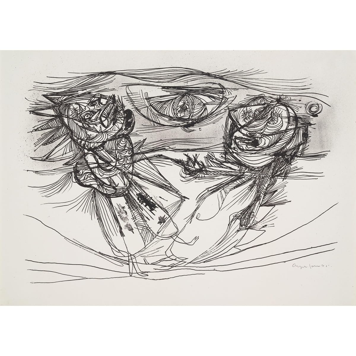 Amazon.co.jp: キャンバスに高精細アートプリント – Asger Jorn – 8