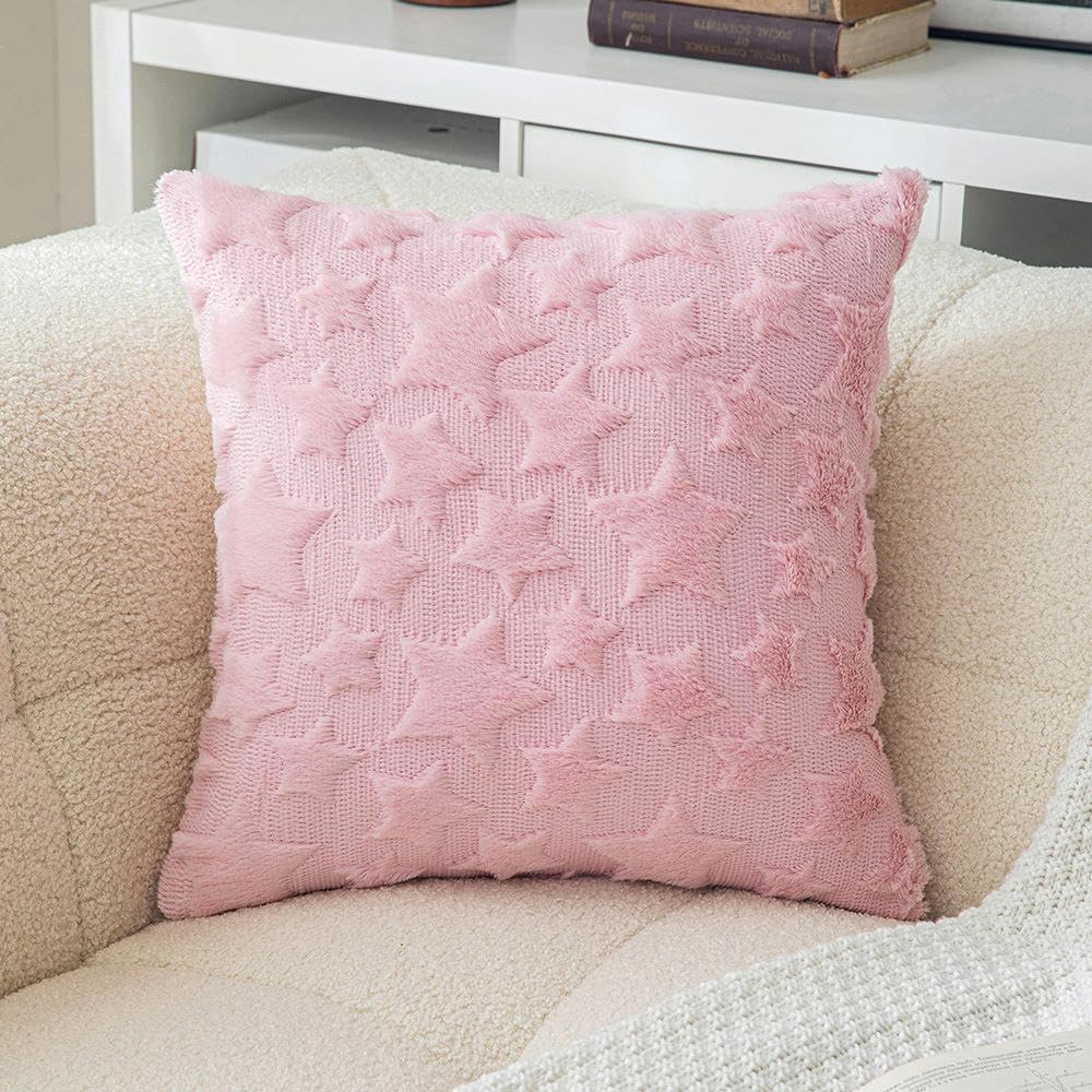 Housse de coussin Noël brodée en peluche douce pour canapé et salon hivernal